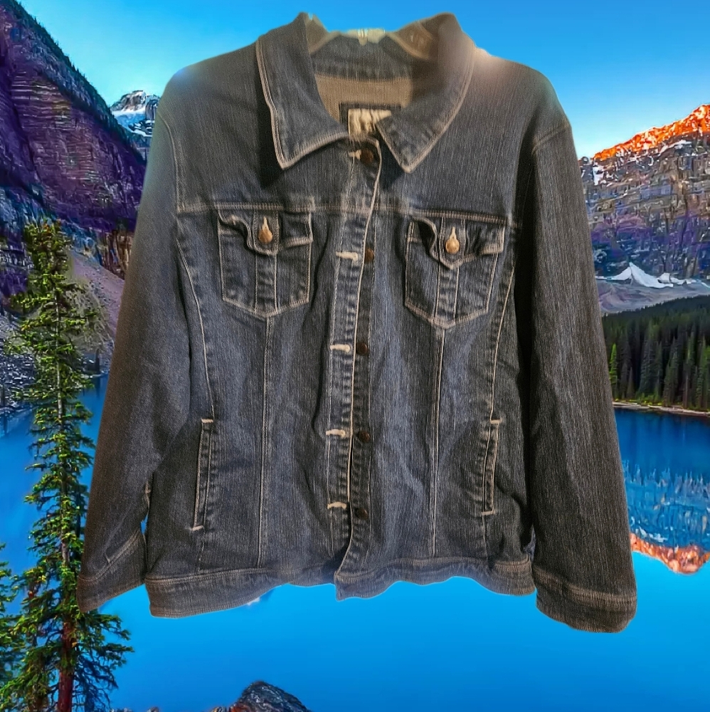 LAL live a little 2x denim jacket
